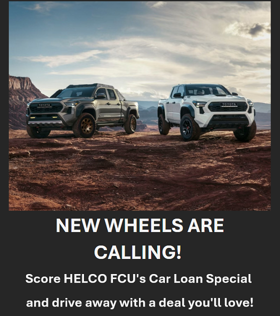HELCO FCU 2026 Auto Promo